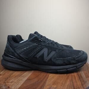 New Balance 990v5 Triple Black Mens Black Size 14 Low Top Athletic Shoes M990BB5